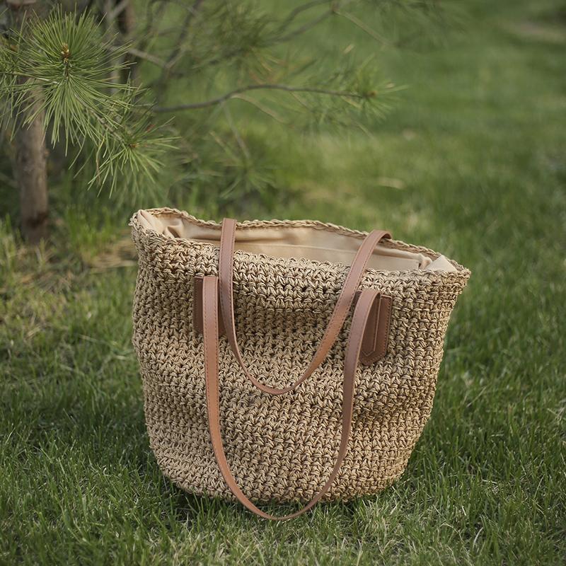 

Сумки из соломы ручной работы Сумки из ротанга очень большой вместимости Для девочек, женщин, мам, для летнего отпуска, для путешествий на море и пляже, для покупок