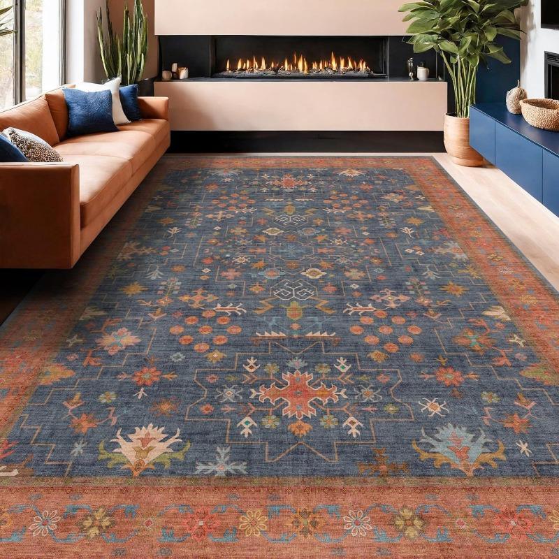 Vintage Bohemian Ethnic Print Large Area Rug Classic Non-Slip Carpet for Living Room Bedroom Soft Floor Mat Home Decor Beautiful