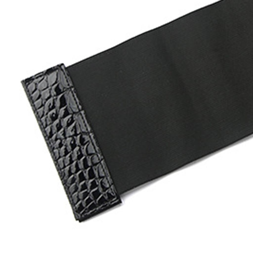 Gothic Solid Color Lift Up Female Waist Corset Wide Faux Leather Belt Women Fashion Slimming Waistband Adjustable Corset