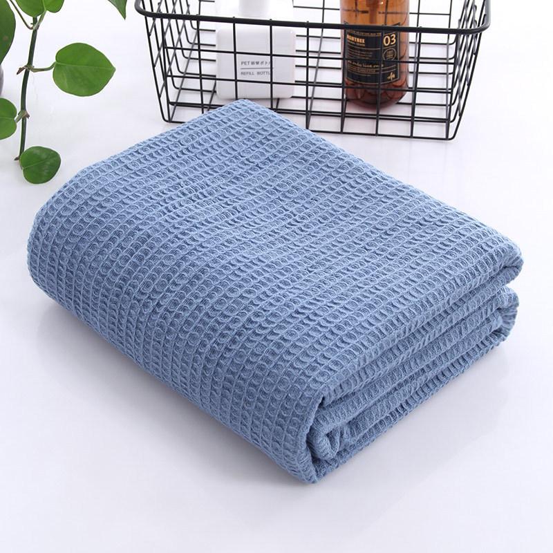 

Waffle Bath Sheet Body Towel for Adults, Bath Towel, Women and Men, 100 Cotton, High Quality, 105*150 cm 105x150 cm синій
