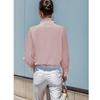 Women Autumn Long Sleeve Blouses and Shirts Office Ladies Business Single Breasted Ruffles Shirt Tops