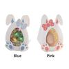 10PCS Pink Blue Easter Gift Box Eggs Visual Window Cartoon Rabbit Ear Candy Case Easter Decoration Candy Snack Packaging Boxes