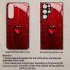 Red heart water droplet pattern glass phone case for Samsung Galaxy S26 S25 S24 S23 S22 S20 fe plus Ultra anti fingerprint