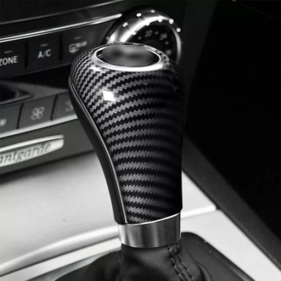 Carbon Fiber Pattern Shift Knob Cover Shell For Mercedes-Benz W204 300 350 55 63