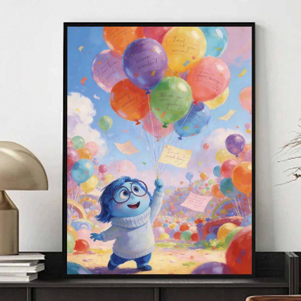 Disney 5D Diamond Painting Kit Sadness Joyful Balloons Home Decor, Perfect Holiday Gift