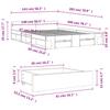 Bed Frame with Drawers Sonoma Oak 140x200 cm Particleboard