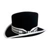 Soft Wool Bowler Hat with Bowknot Belt Winter Headwear Top Hat For Theme Party Gathering and Formal Occasion Dressingup