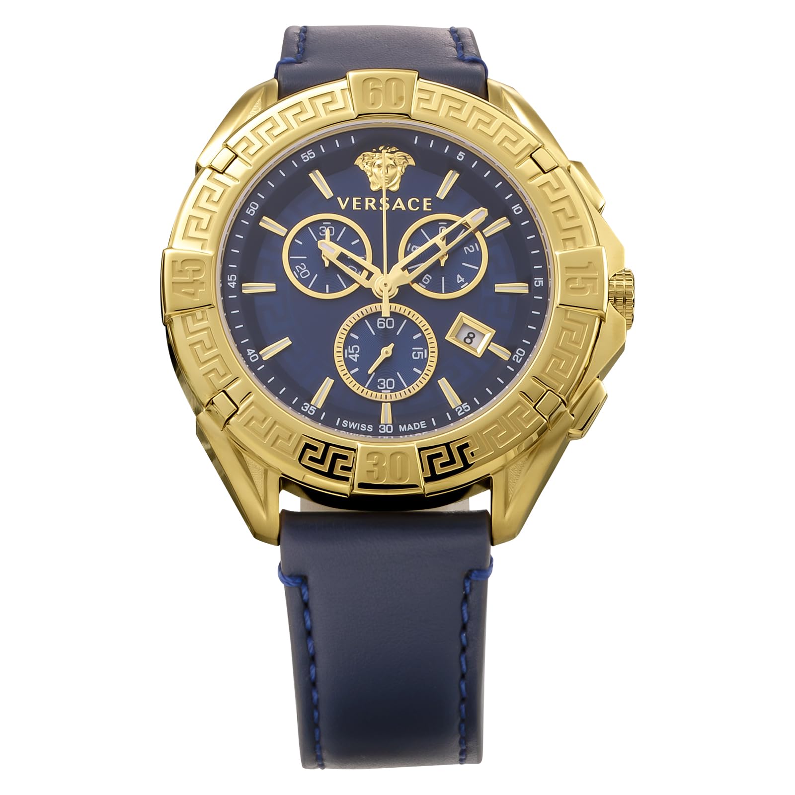 

Watch New Chrono sporty Navy Dial Stainless Steel Sapphire Glass Quartz Swiss Watch Brand VE5CA0223 [Versace] 46.5MM Men s [Item]
