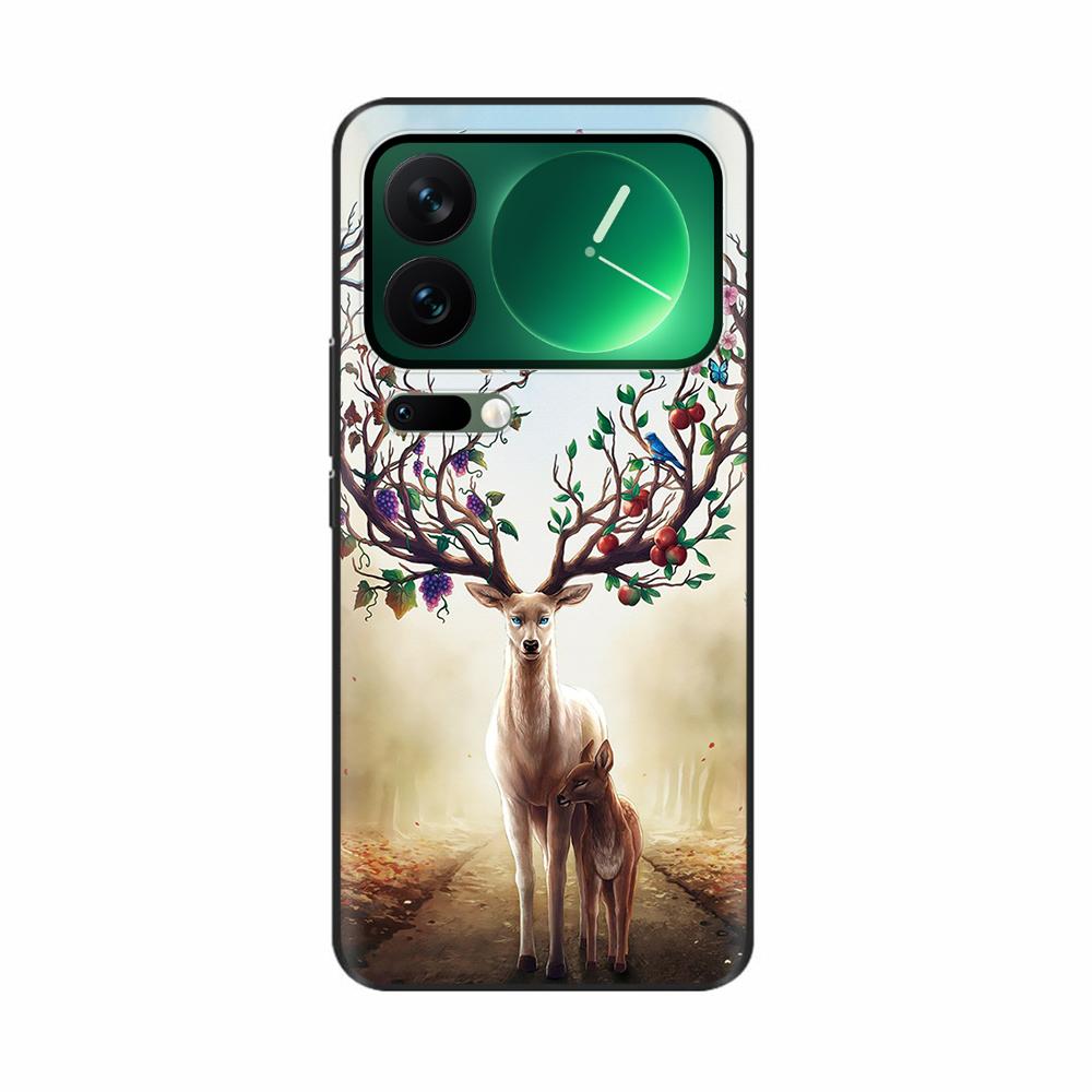 For Xiaomi Mi 17 Pro Max Case Luxury Soft Black Silicone Printed Protective Shell Back Cover Cases For Xiaomi 17 Pro Max Casing