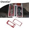 Central Gear Shift Panel Frame Trim Cover For Ford F150 2015-20 Red Carbon Fiber