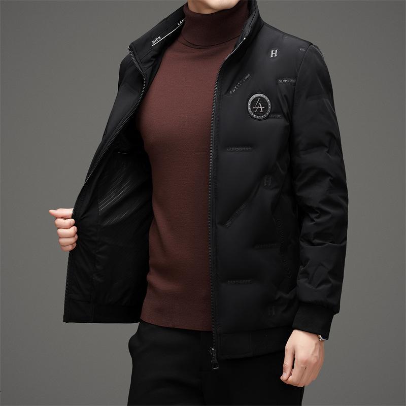 Down Jacket for Young and Middle-aged Men, Short Style, New Fashionable Stand Collar, Casual Men's Winter Warm Down Jacket