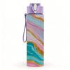 1PC Pink Blue Geode Marble Pattern 750ml Color Plastic Sports Water Bottle Leakproof Flip Straw Lid Suitable for Sports Office Home Use