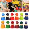 12 Stück Kinder Holzspielzeug Baby Rollenspiel Spielzeugfigur Lernen Pädagogisches Spielzeug 12 Stück Puppe