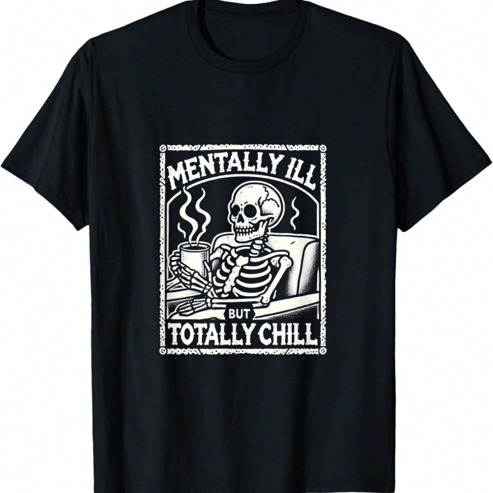 tally Ill But Totally Chill Coffee Lovers T-Shirt S разноцветный