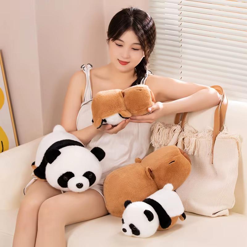 Turn Panda Doll Into Doll Internet Celebrity Plush Toy Throw Pillow Capybara Jungu Doll Girl's Birthday Gift