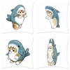 Luxury Home Decor Pillowcase Cat Shark Creative Pattern Cushion Cover Living Room Sofa Cushion Cover