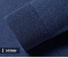 480g Men's Thickened Wool Sweater - New Winter Style, 100% Pure Wool, Solid Color Knitted Design