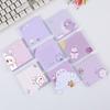 Cartoon Notepad Purple Bear Memo Pad Self-adhesive Sticky Note Decal Scrapbooking DIY Kawaii Diary Stationery School Supplies