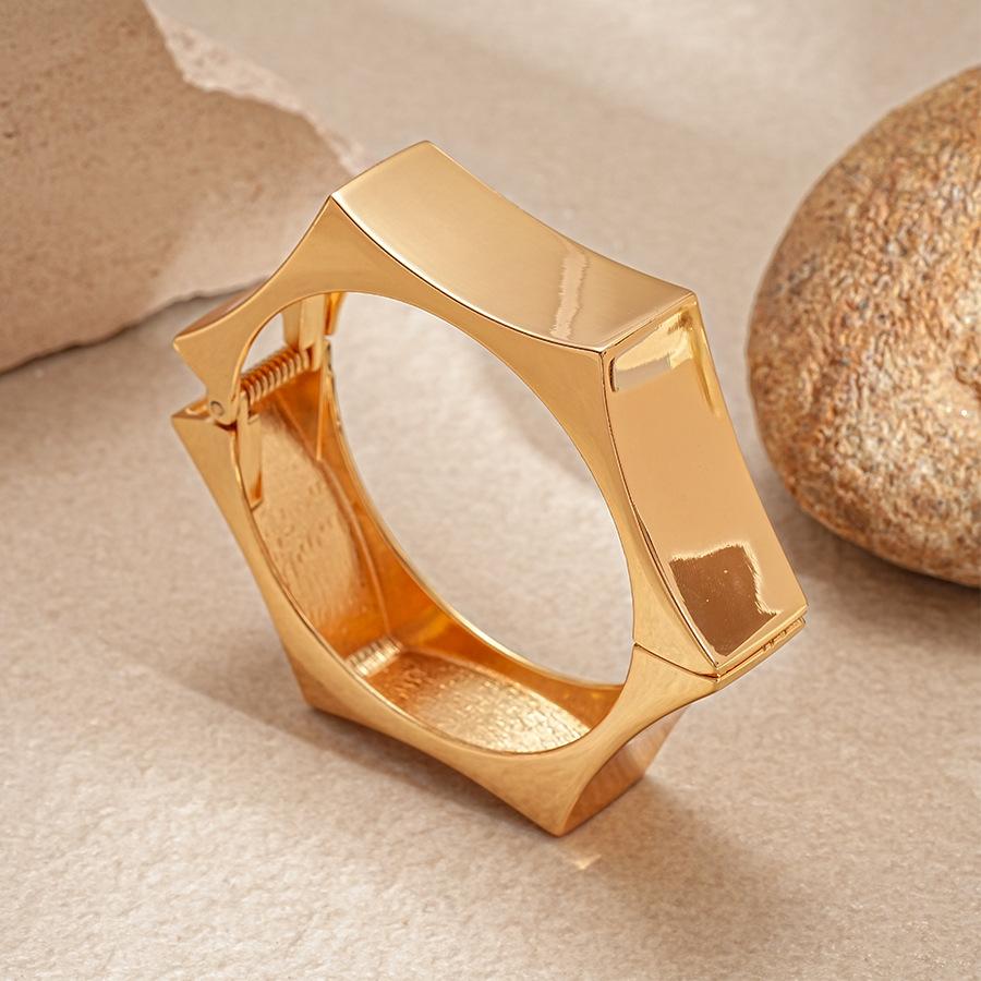 Metal hexagonal section geometric bracelet fashion personality temperament jewelry