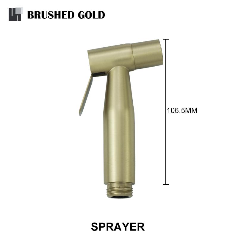Accesorii pentru pulverizare bideu toaletă de mână din oțel inoxidabil robinet pentru bideu negru pulverizator pentru baie cap de duș cu autocurățare auriu