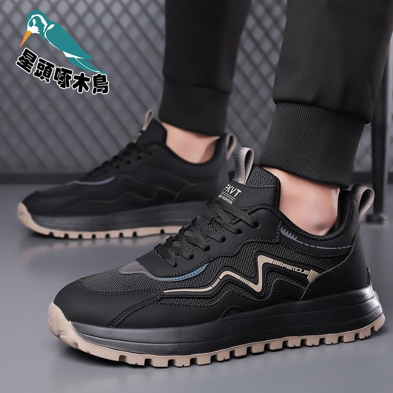 Men's shoes 2025 new summer trend British versatile platform mesh Forrest Gump shoes