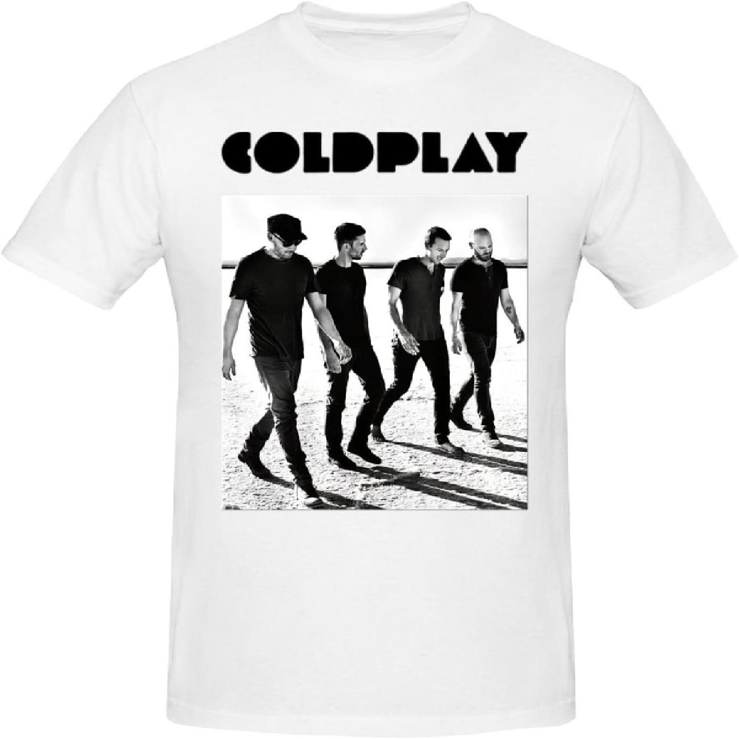 Men s Coldplays Patterned Casual and Fashionable Pure Cotton T-Shirt 5149 S