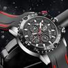 LIGE Creative Fashion Quartz Man Watch Retro Casual Sport Military Silicone Strap Waterproof Luminous Date Clock Watches for Men