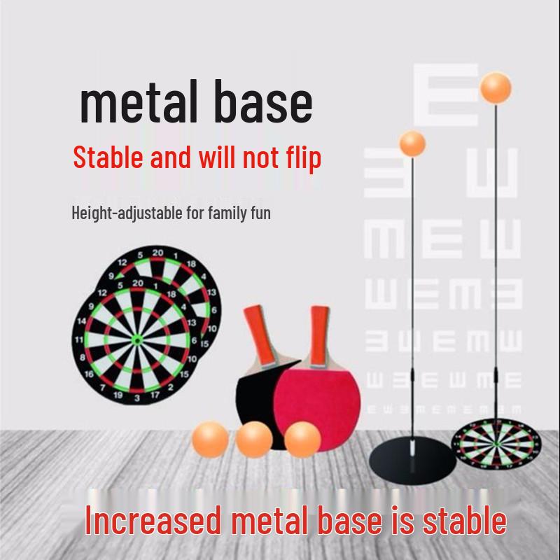 Children's Indoor Ping Pong Trainer Set with Elastic Soft Shaft Racket: Perfect for Solo or Parent-Child Play