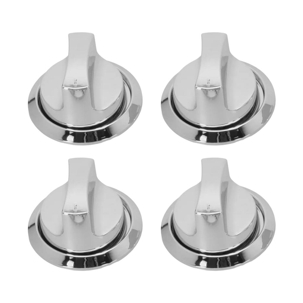 Set of 4 Knobs for Gas Grills Stylish Electroplated Accessories for Grilling