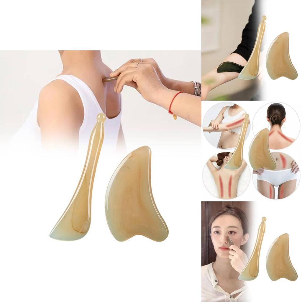 Premium Natural Resin Gua Sha Board For Facial And Neck Massage With Thick Design