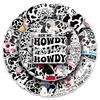 50 Creative Black & White Cow Stickers: Fun Waterproof Decorations for Bottles & Suitcases