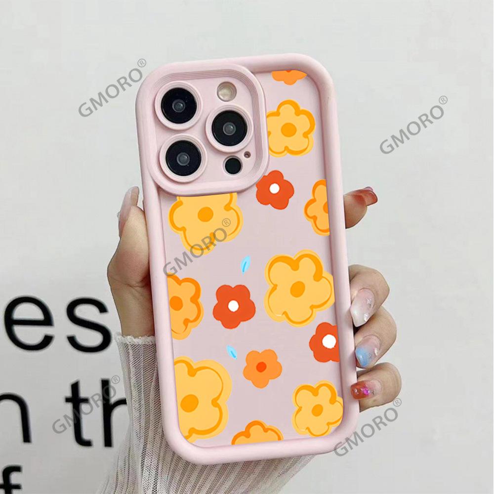 Full Screen Oil Painting Yellow Flower Suitable for Apple 16promax High Value Mobile Phone Case 17 Silicone Soft Case