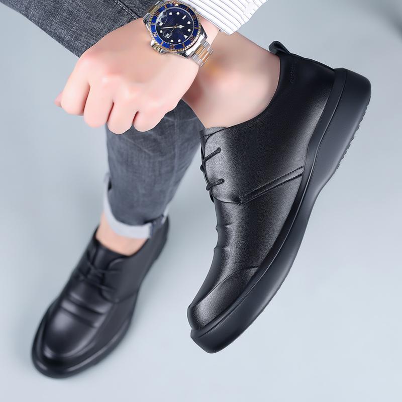Fashion Italian Casual Leather Tooling Shoes British Flats Classic Men Outdoor Walking Oxford Shoes 2025New Trendy All-match Board Shoes