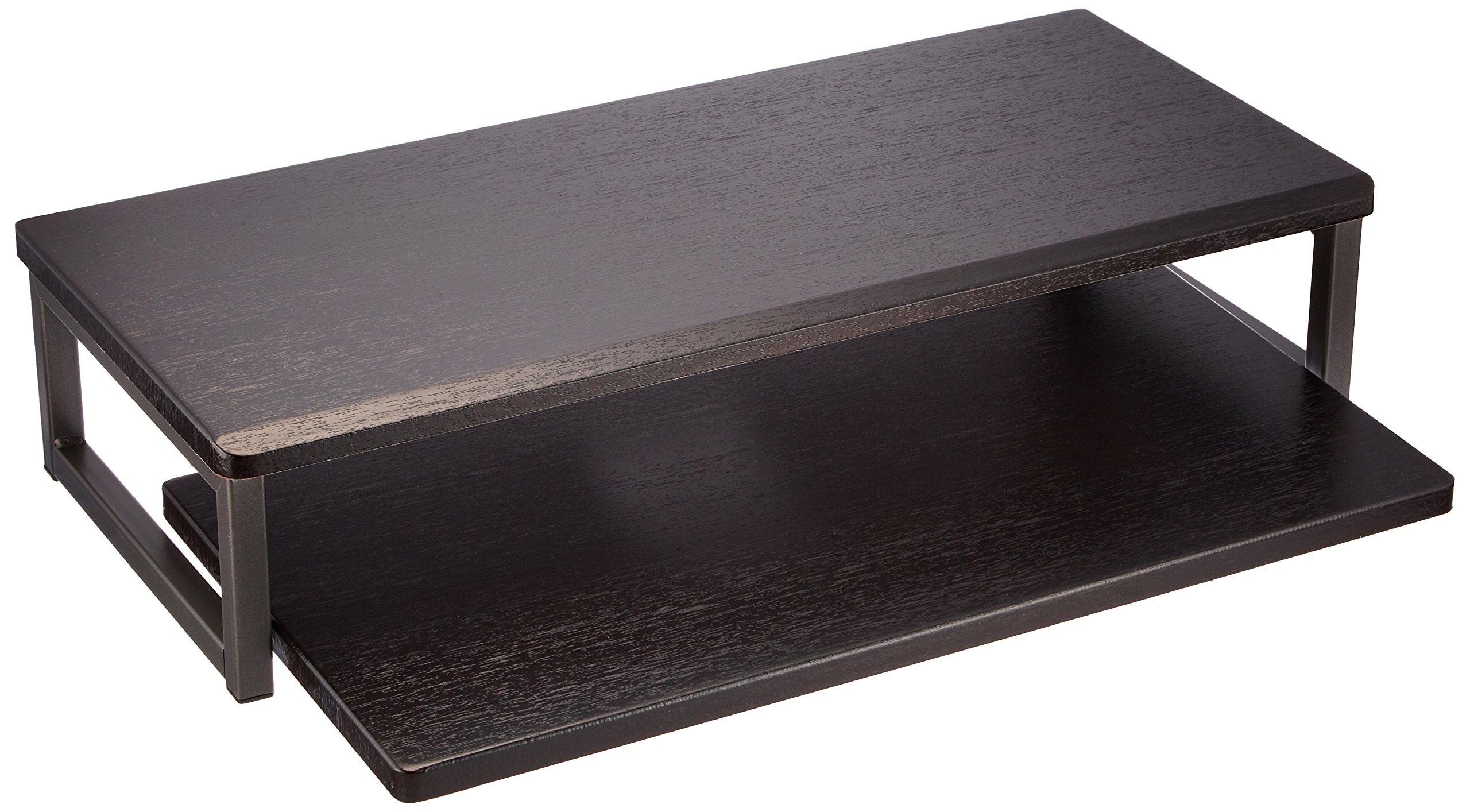 

Nakabayashi Keyboard Slider, Desktop Rack, Monitor Stand, Display Board, Dark Wood Grain, DTR-201DM