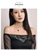 Natural Stone Teardrop Choker Necklace with 18k Gold Plating