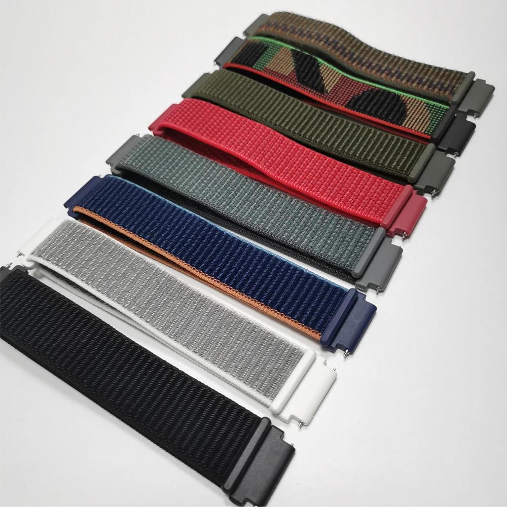 20mm 22mm Nylon Loop Strap For Amazfit GTS 4 3 2e/GTS2 4Mini/GTR4 3 Pro 42mm 47mm/Balance 2 Bracelet Amazfit bip 6 U Pro S Bands 3