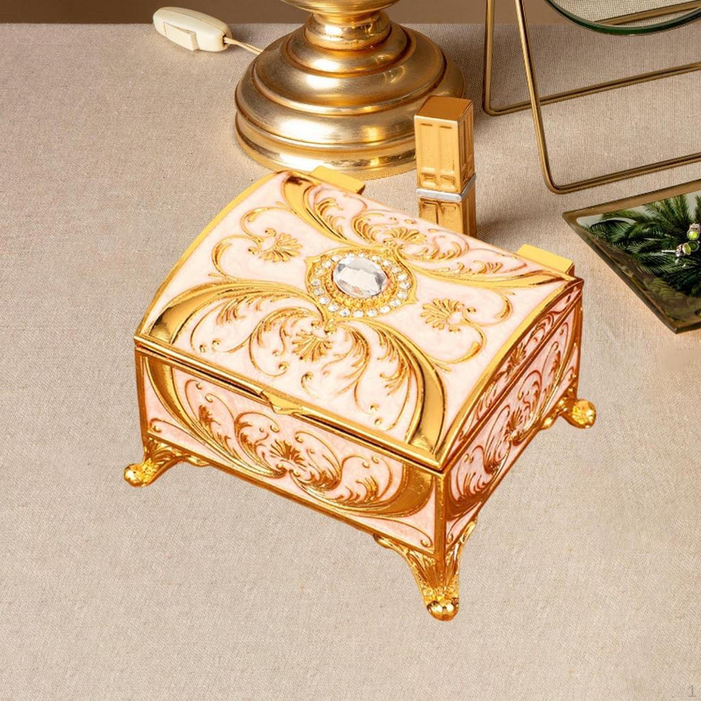 Trinket Organizer Small Jewelry Storage Box 7.3x6.1x4.9cm Multipurpose Sturdy for Rings Earrings