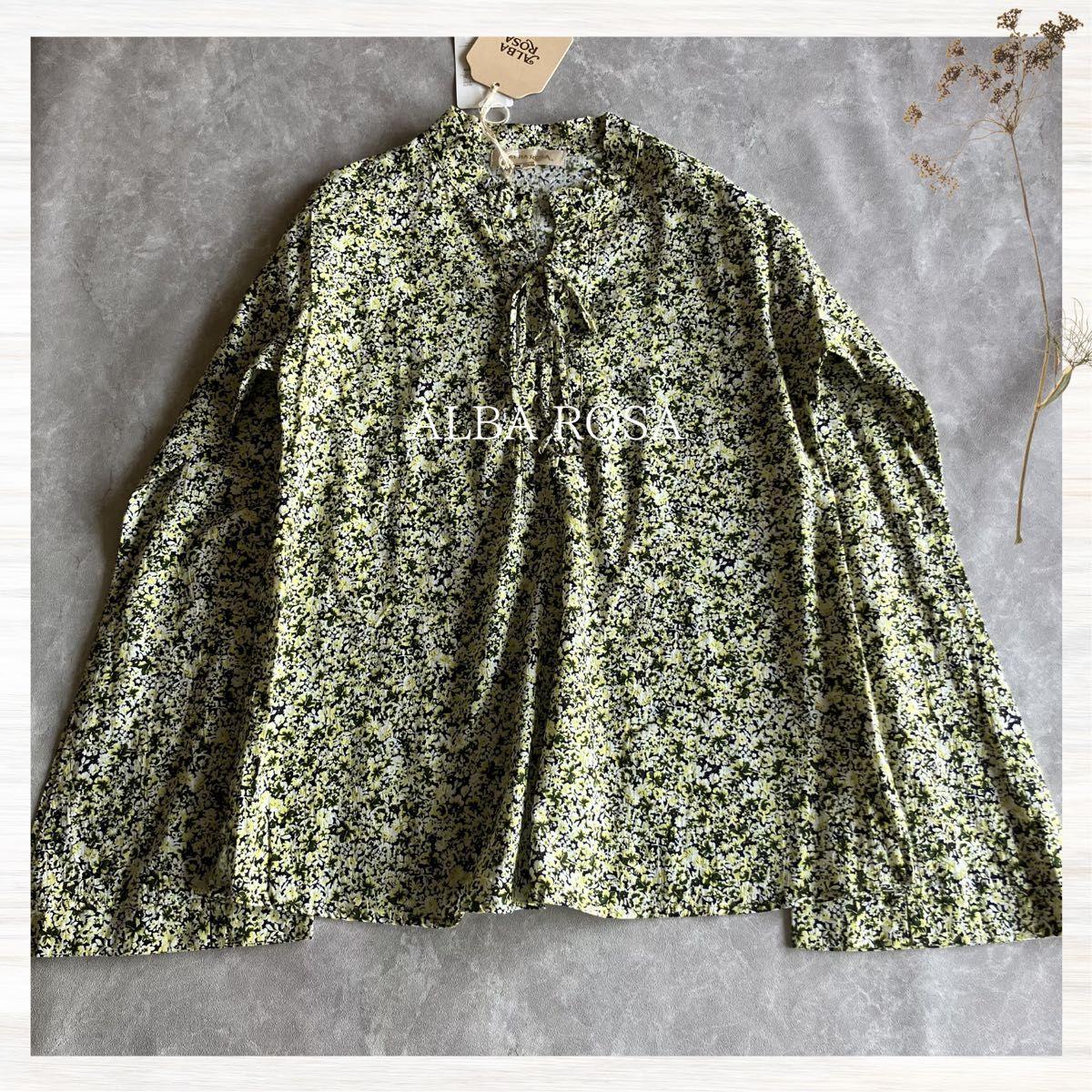 [Unused / with tags] Made in Japan ALBA ROSA Regular price 15,540 yen Floral pattern blouse Alba Rosa tops