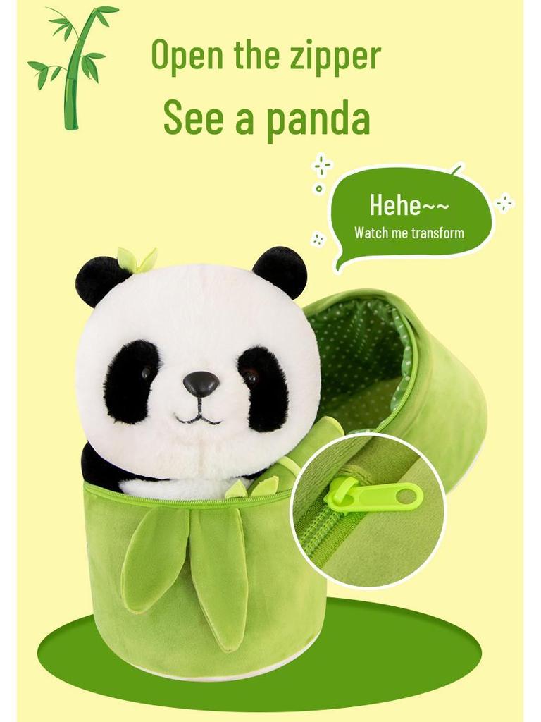 Bamboo Panda Plush Toy: Cute Floral Stuffed Animal Sleep Companion & Cloth Doll - Ideal Children's Birthday Gift for Girls