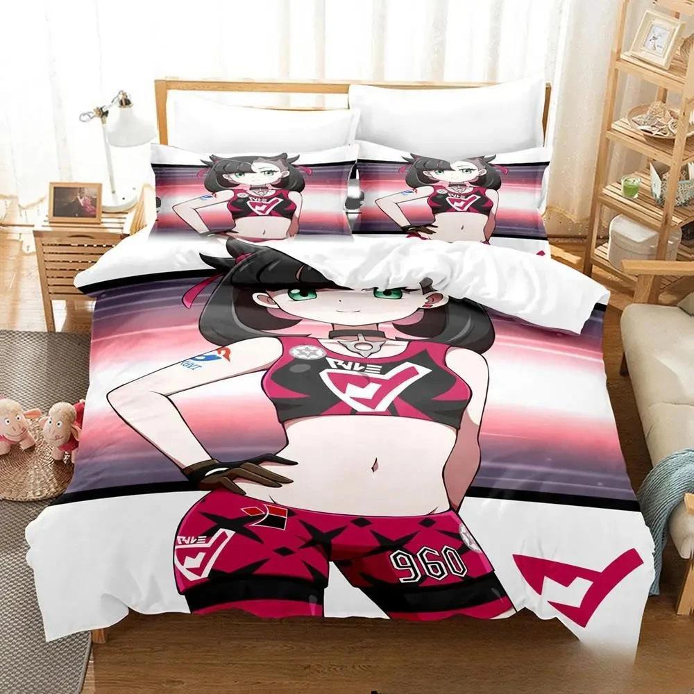 3D Print Anime Marnie Bedding Set Duvet Cover Bed Set Quilt Cover Pillowcase Comforter King Queen Size Boys Adult Home Textiles