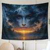 Mysterious Storm Goddess Tapestry Surrealing Natural Portrait Background Cloth Living Room Dark Wind Room Decoration