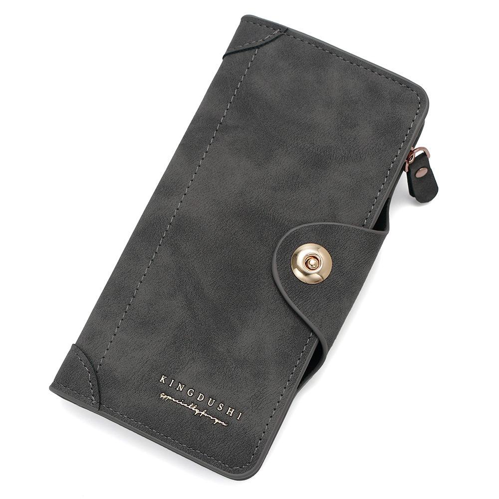 Card Brand Men PU Wallet Folded Wallet Bag ID Card Holder Elegant Business Clutch Bag  Gift серый