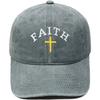 Hot Sale FAITH Alphabet Embroidery Baseball Cap Washed Retro Daddy Hat Men's and Women's Casual Shade Daddy Hat