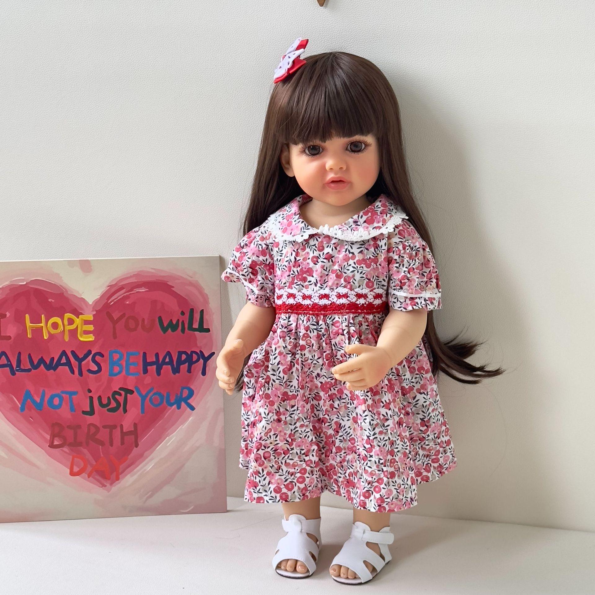 

Реалистичная кукла-реборн Бетти 22-дюймовая силиконовая кукла для всего тела Soft Touch с красивым платьем Реалистичная имитация принцессы Кукла-младенец 55cm