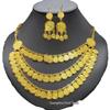 Dubai 24k Gold Necklace & Earrings Wedding Jewelry Set