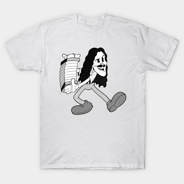 

Men Black Print T-shirt Accordion Weirdo In 1930S Rubberhose Animation Cuphead Art Style No-Cut Transfer Paper Print Cotton Tshirt 3XL білий