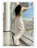 New Chinese Style Women's High-Waist Wide-Leg Pants for Summer - Ice Silk Feel, Floor-Length, Casual Drape.