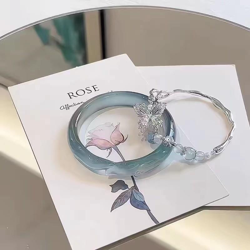 Blue Ice Trendy Fox Bracelet For Women Geometric Design New Chinese Style