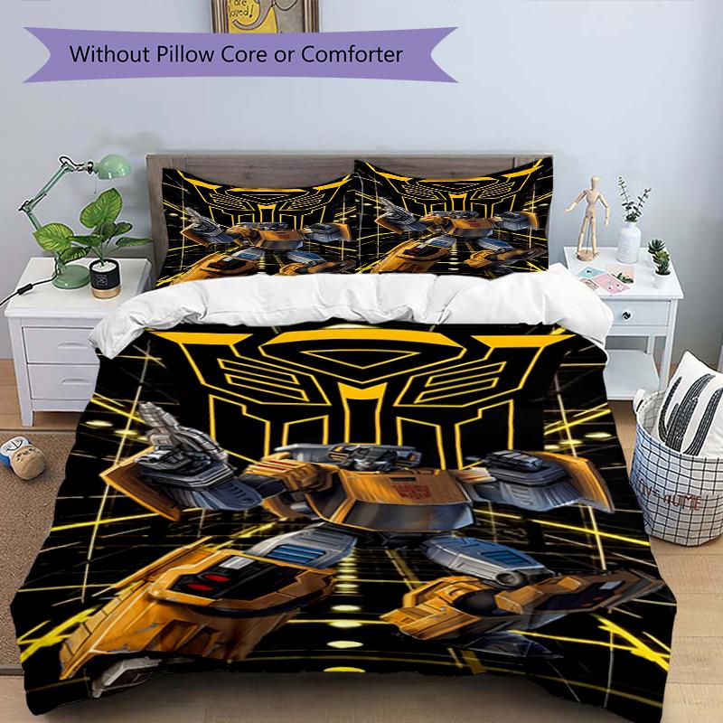 3pcs Transformers Bedding Set Duvet Cover Closure Includes 1 Duvet Cover & 2 Pillowcases, Soft and Comfortable for All Seasons.