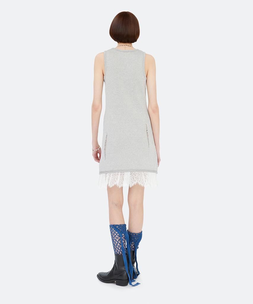 GYEONG Metallic Knit Dress_Silver Gray